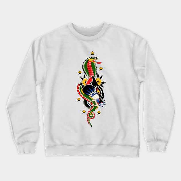 Panther Snake Crewneck Sweatshirt by Victor Gomes